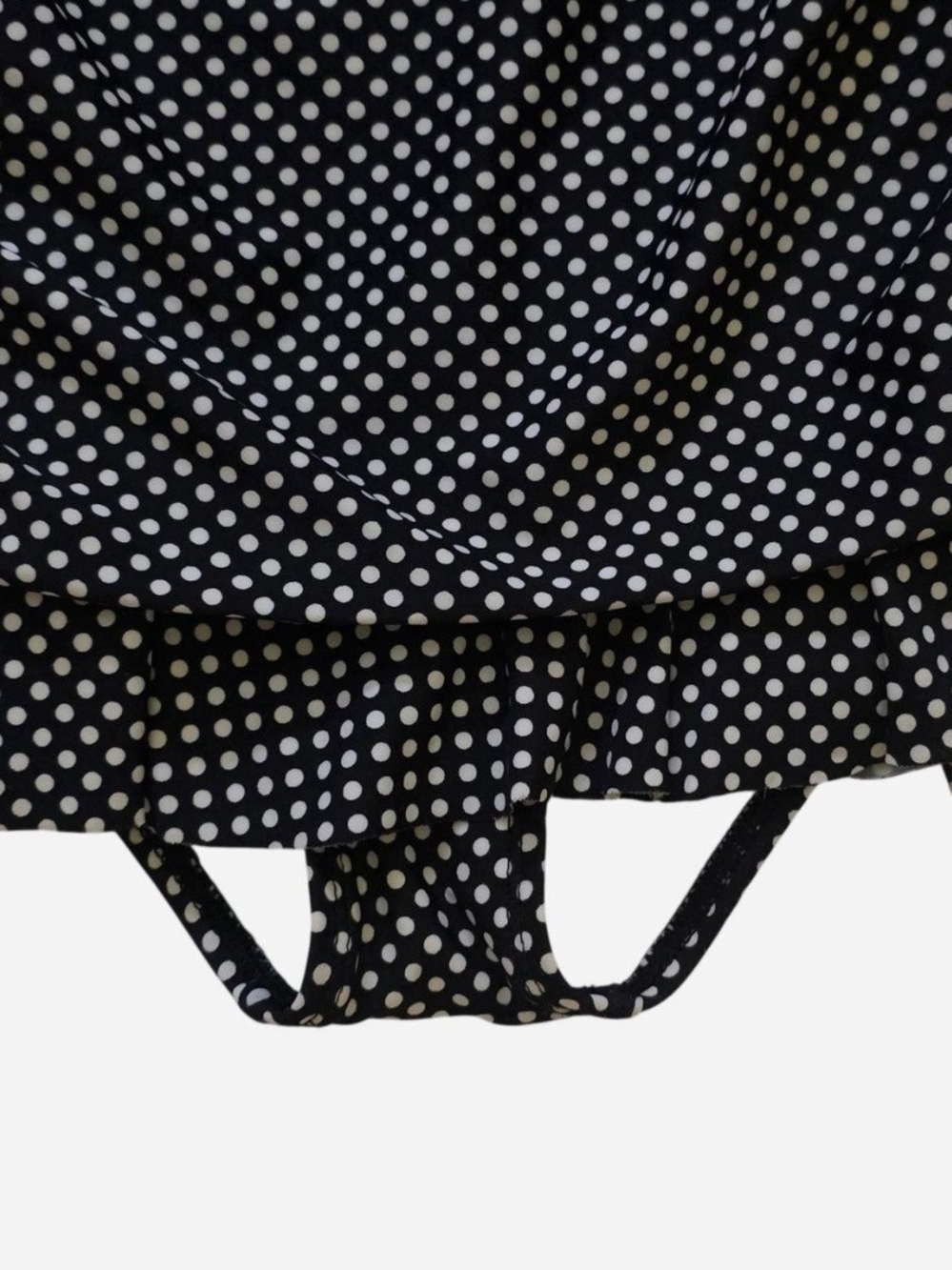 Allen B. By Allen Schwartz Black & White Polka Dot One-Piece Swimsuit Small (6) - Picture 4 of 9